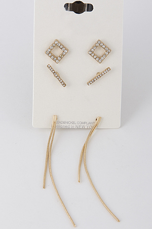 Unique Rhinestone Earrings Set 6GCA4